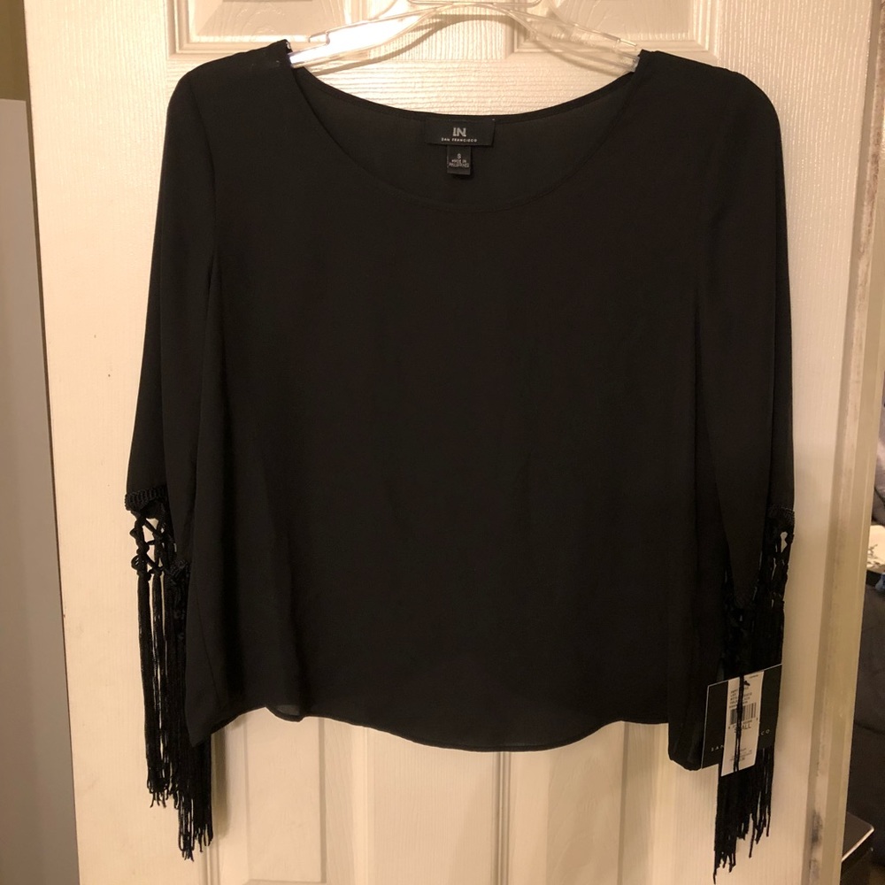 Black crop top.